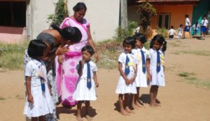 Several school children in Sri Lanka.